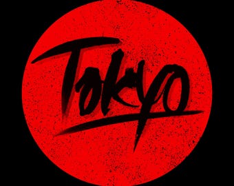 Tokyo Ink Brush T-Shirt - Vintage Japanese Street Style