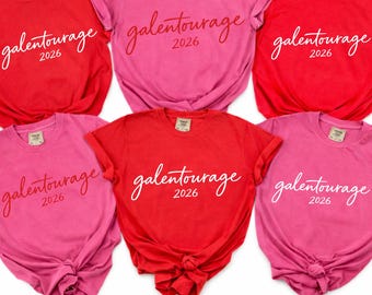 Galentines Day Group Shirts Comfort Colors Tee Matching Friends Apparel Womens Galentines Party Brunch Squad Weekend Celebrations Shirt