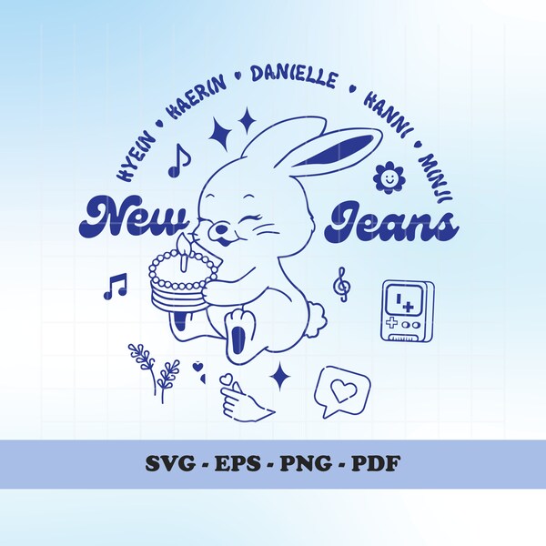 NewJeans SVG Design, Cricut, Silhouette, eps, dxf, ai, png, Files For Cricut, For T-shirts, prints, stickers