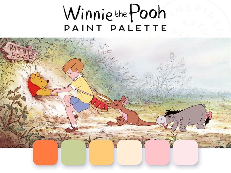 Winnie the Pooh Paint Palette, Interior Paint Colors, Interior Color ...