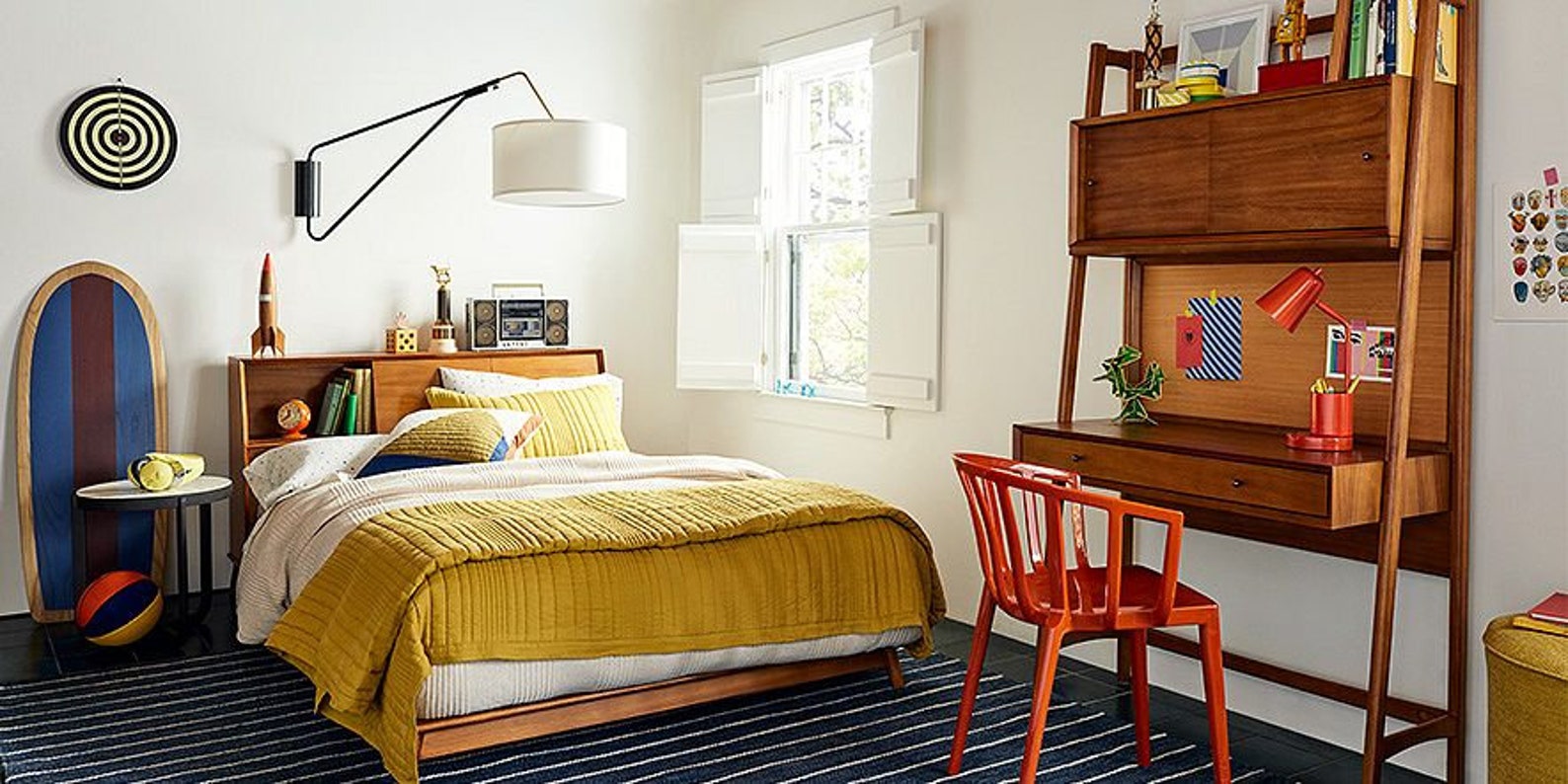 Mid Century Kids Room Palette, Interior Paint Colors, Interior Color ...