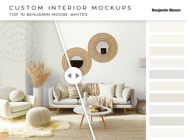 Top 10 Benjamin Moore Whites Interior Rendering Interior Etsy