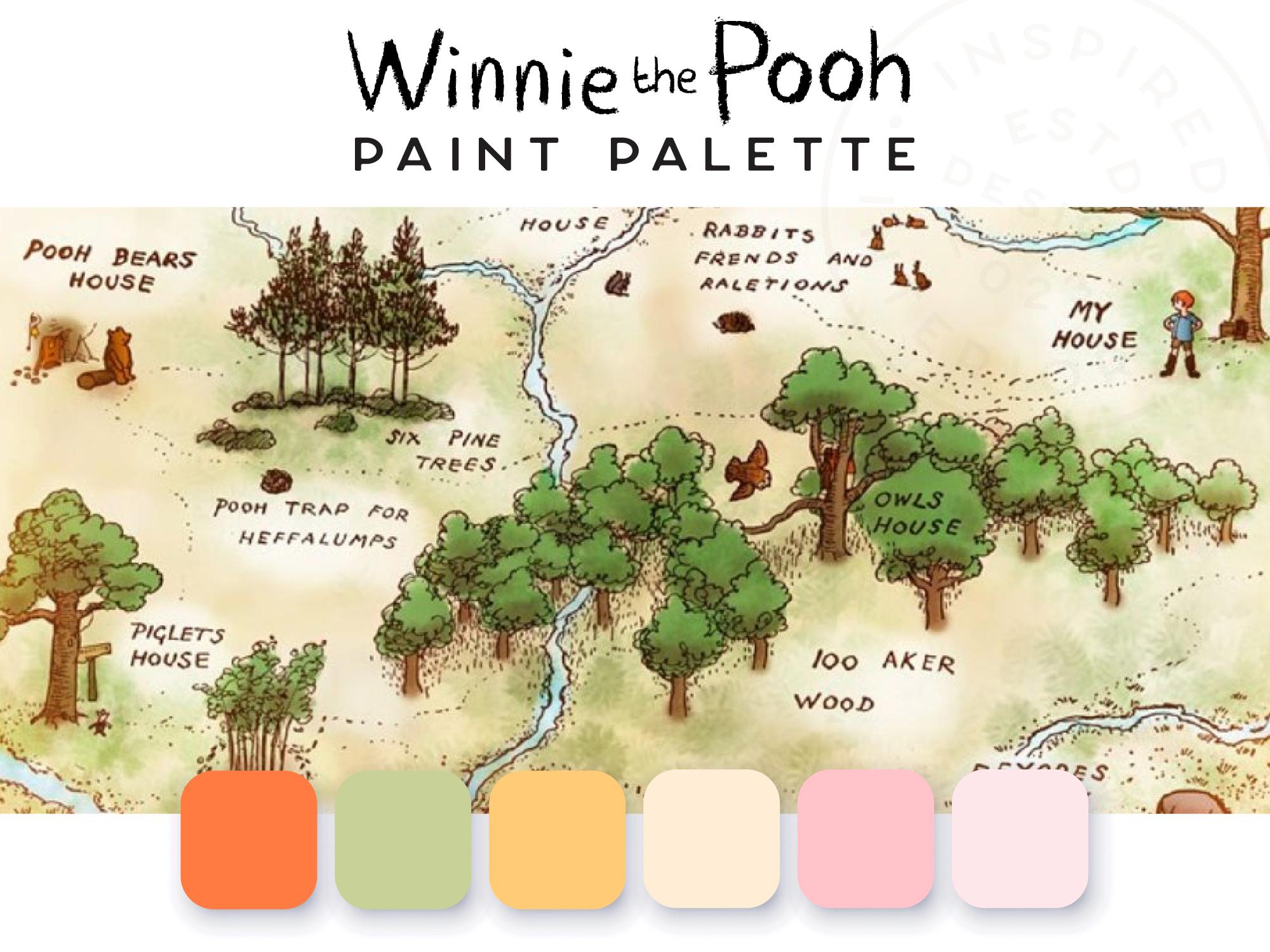 Winnie the Pooh Paint Palette, Interior Paint Colors, Interior Color ...