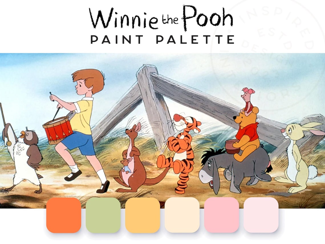 Winnie the Pooh Paint Palette, Interior Paint Colors, Interior Color ...