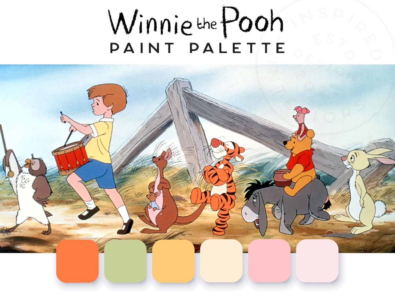 Winnie the Pooh Paint Palette, Interior Paint Colors, Interior Color ...
