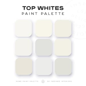 Top Whites Paint Palette, Interior Paint Colors, Interior Color Palette, Home Interior Color Selections
