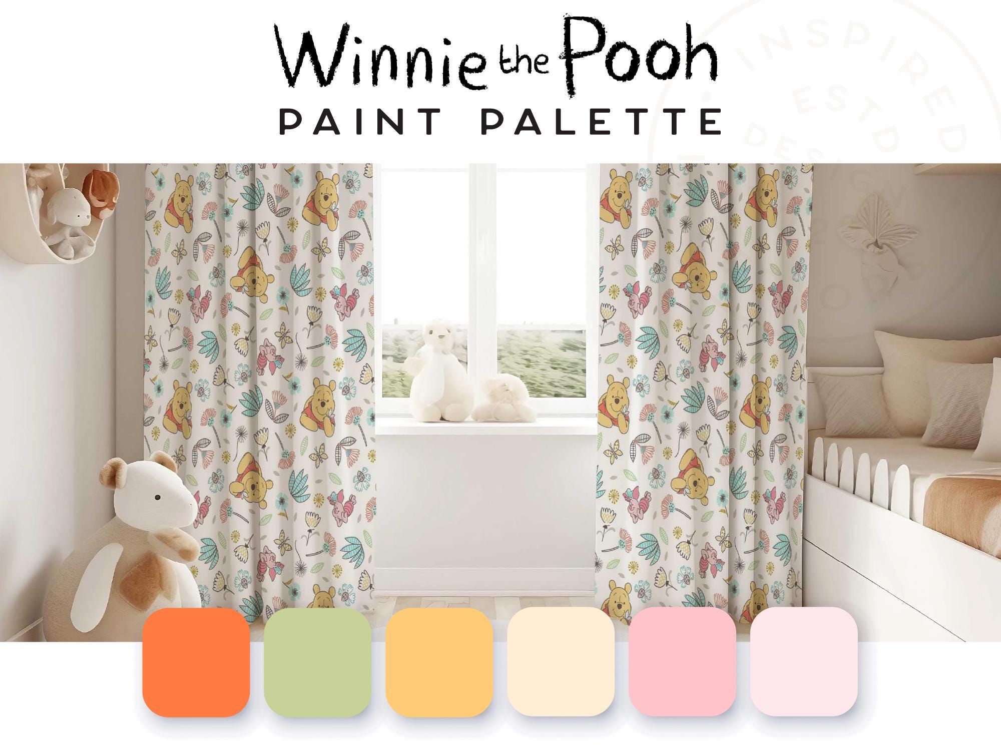 Winnie the Pooh Paint Palette, Interior Paint Colors, Interior Color ...