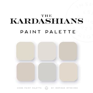 The Kardashians Greige Paint Palette | Interior Color | Sherwin-williams, Benjamin Moore, Monochromatic, minimalist