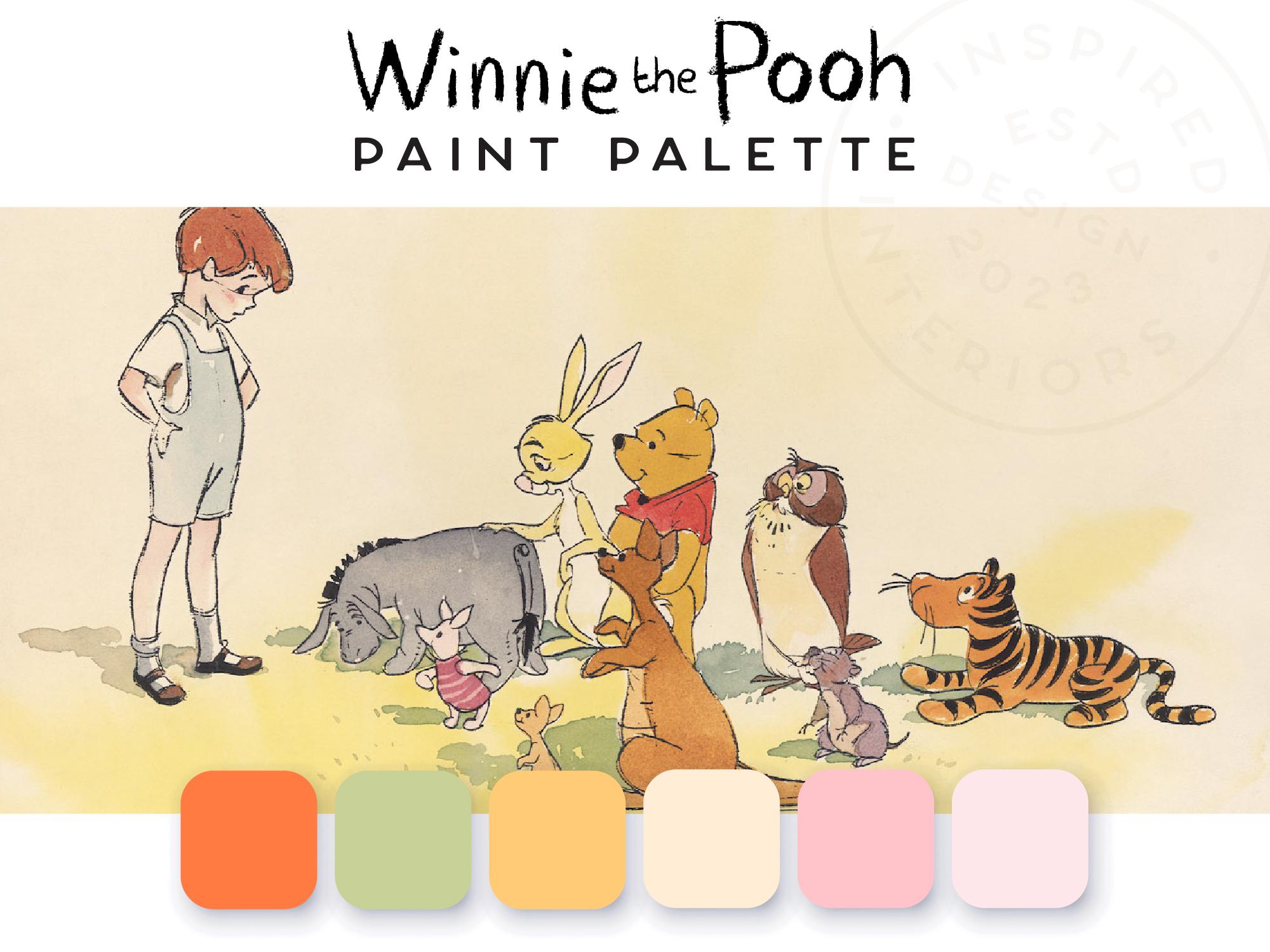 Winnie the Pooh Paint Palette, Interior Paint Colors, Interior Color