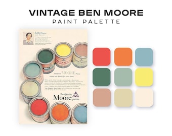 Vintage Benjamin Moore, colori per vernici per interni, tavolozza di colori per interni, selezioni di colori per interni di casa
