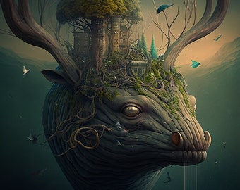 Forest Spirit in the Theme of Magical Surrealism