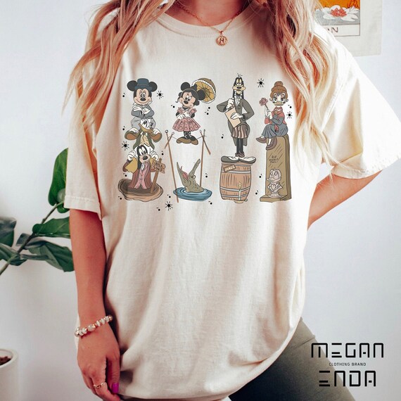 Vintage Mickey and Friends Custom Haunted Mansion Comfort Colors Shirt, The Haunted Mansion Shirt, Disney Halloween Shirt, Disneyland Shirt