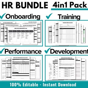 Human Resources Forms, HR Templates, HR Forms, Employee Onboarding, Employee Handbook, Employee Training, Performance Review, MS Word