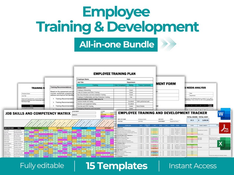 Employee Training Bundle, New Hire Training Plan, Training Checklist ...
