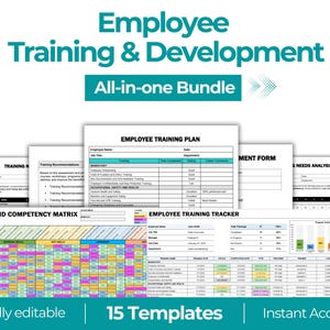 Mitarbeiterschulungspaket, neue Einstellung Trainingsplan, Training Checkliste, Trainingsplan Vorlage, HR Vorlagen, Checkliste für neue Einstellung