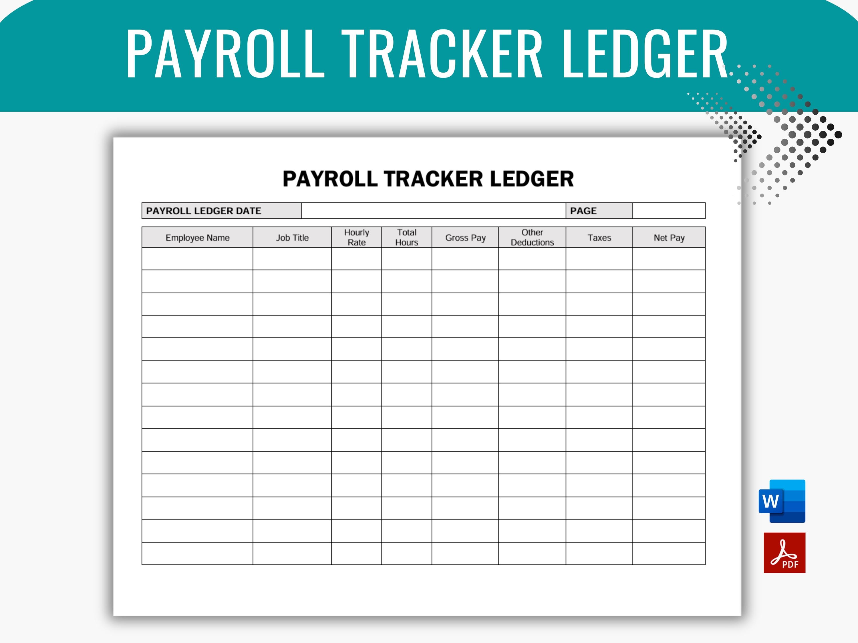 Payroll Tracker, Employee Payroll, Payroll Report, Small Business ...