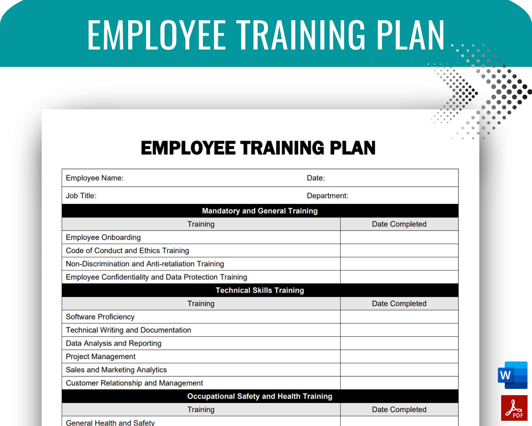 Employee Training Plan New Hire Training Plan Employee Etsy Employee Training Plan New Hire Training Plan Employee Etsy