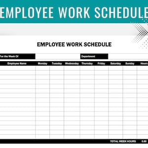 Employee Work Schedule, Employee Time Sheet, Employee Schedule, Weekly Work Schedule, Employee Shift, Work Shift, Weekly Schedule, MS Word