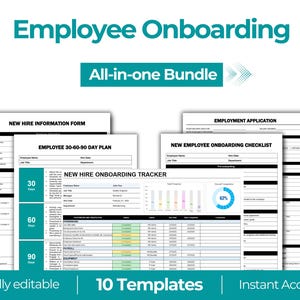 Employee Onboarding Bundle, Job Offer, New Hire Checklist, New Hire Packet, New Hire Onboarding, Employee Onboarding Packet, HR Forms