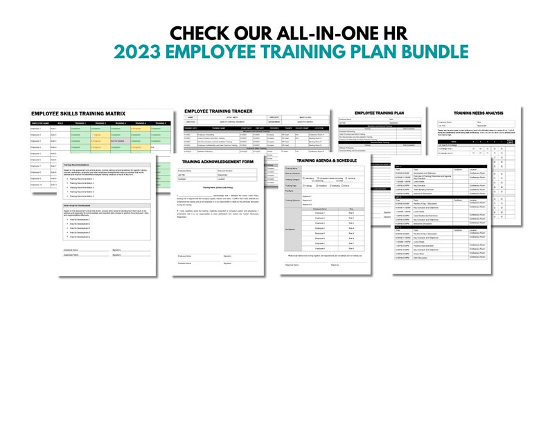 Employee Training Plan New Hire Training Plan Employee - Etsy
