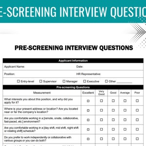 Employee Interview Questions, Employee hire, Interview questions, Interview template, HR Forms, Interview checklist, Employee onboarding