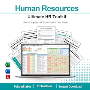 HR Template Bundle, HR Forms, HR Templates, Employee Onboarding, Employee Performance