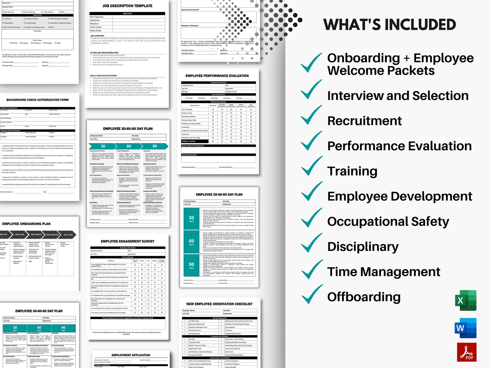 HR Forms, HR Templates, Recruitment, New Hire Packet, New Hire ...