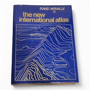 Rand McNally 'The New International Atlas' (1981)  Hardcover, Blue Dust Jacket