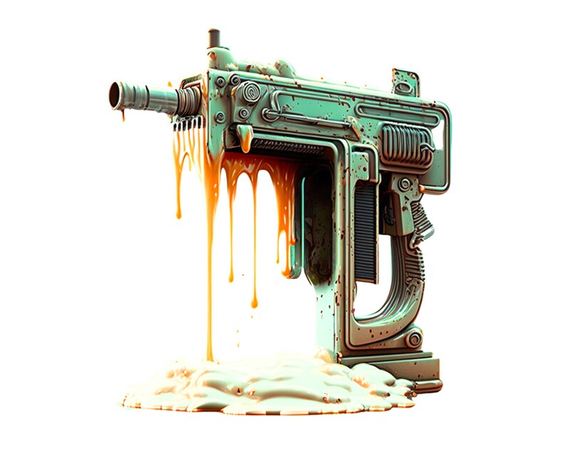 Dripping Gun Png Weapon Svg Digital File Machine Gun Dripping Etsy