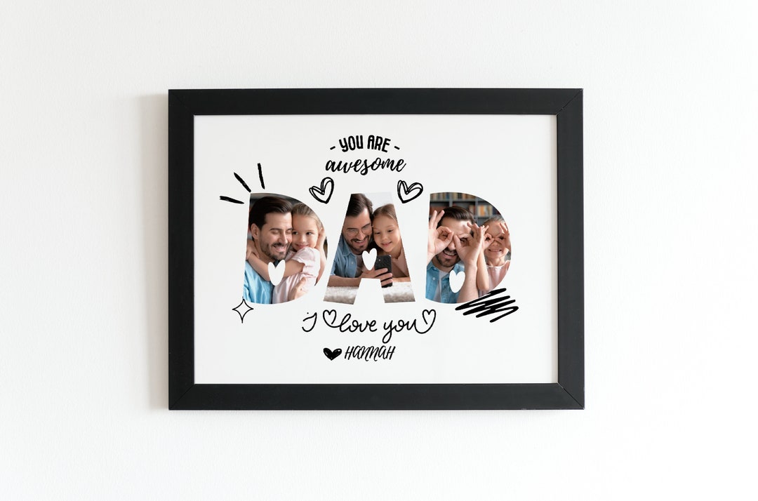 Digital Editable Awesome Dad Design Template for Father's Day ...