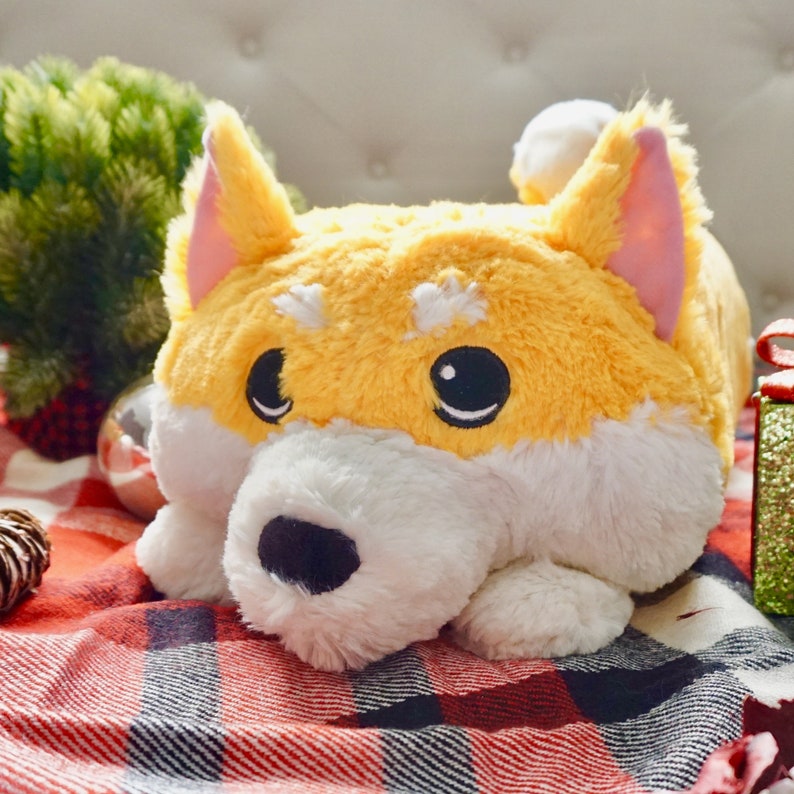 Shiba Inu Plush Toy Memory Foam Pillow Stuffed Animal Soft Etsy