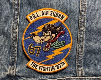Polo Ralph Lauren P.R.L. Air SQDRN The Fightin’ 67TH Embroidered Sew-On Patch of Wolf