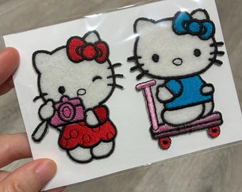Vintage 90s 2 pcs Sanrio Iron-On Patches of Hello Kitty - More to choose from