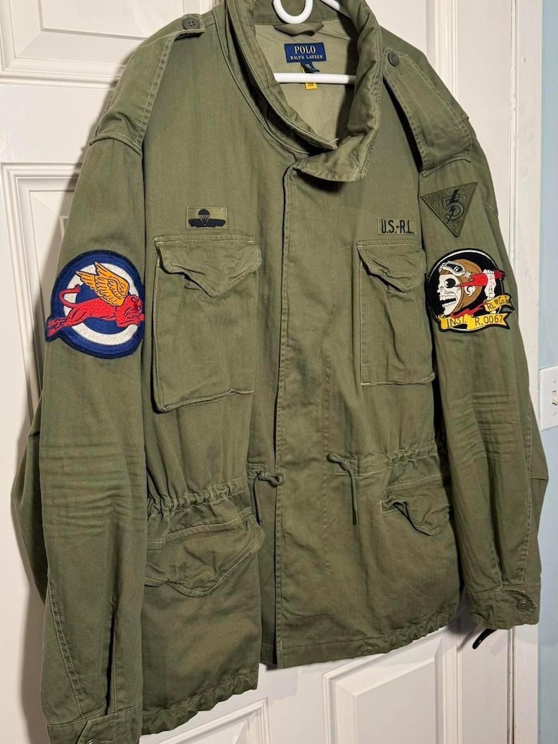 Vintage POLO Ralph Lauren Combat Utility Military M65 Strike Group Sew ...