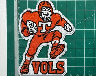 Authentic Embroidered Iron-On Patch of Vintage Tennessee NCAA Volunteers VOLS
