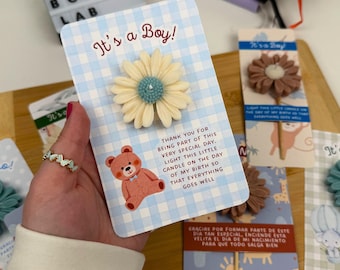 Baby shower template for a boy (SPANISH & ENGLISH)