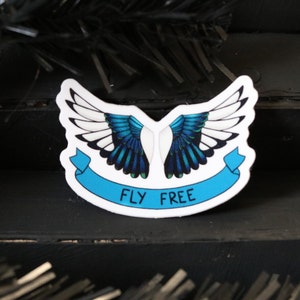 Fly Free 2&quot; vinyl sticker