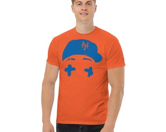 Klassisches Herren-T-Shirt NY METS INSPIRED Alvarez # 4 am Ärmel