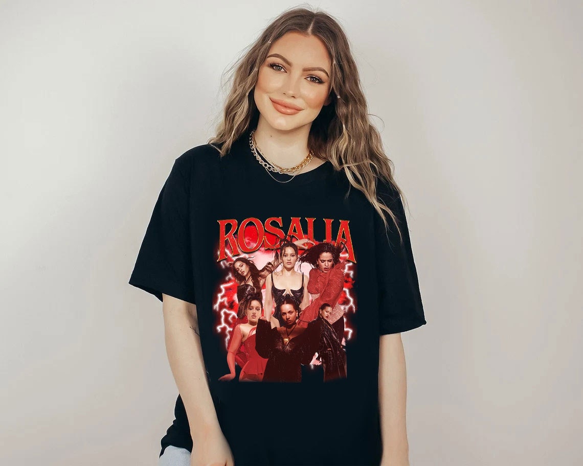 T-shirt blanc neuf MOTOMAMI Rosalía Singer cadeau pour fan S-2345XL