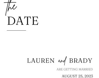 Electronic Modern Save the Date Template With Photo - Etsy