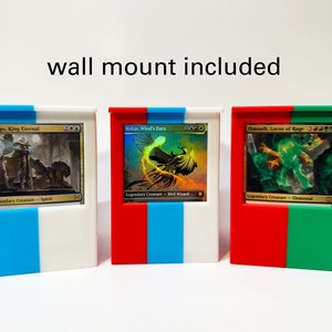 Caja para mazos MTG, montaje en pared incluido, expositor Commander, impresión 3D, regalo de Magic the Gathering