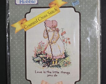 Vintage Holly Hobbie Counted Cross Stitch Kit