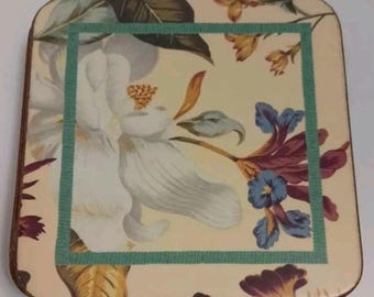 Pimpernel Williamsburg Magnolia Cork Coasters Set of 6