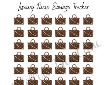 Savings Challenge Printable| Luxury Bag Savings Challenge US Letter| US Letter savings tracker