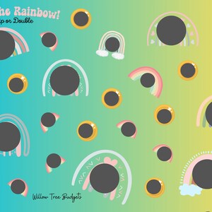 Over the Rainbow 5x7 Savings Challenge Scratch Off | Savings Challenge | Cash Stuffing