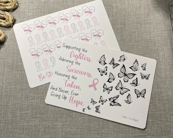 Digital BUTTERFLY Brustkrebs Bewusstsein 5x7 Spar-Challenge | Spar-Challenge | Cash-Füllung
