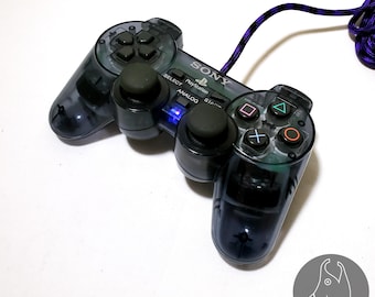 Dark Force - Mando oficial personalizado para PS2 - Funda de paracord + nueva luz LED