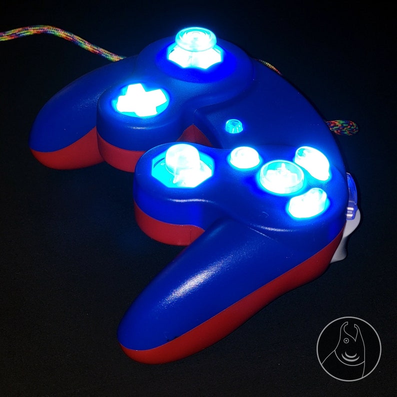 Emerald Power Custom Nintendo Gamecube Controller Paracord Bluetooth