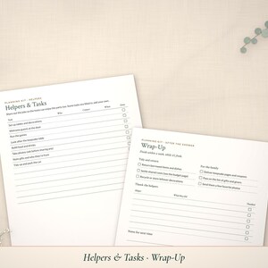 Helpers & Tasks and Wrap-Up pages