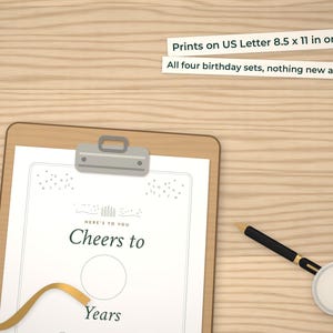 Cheers to Years sign from the bundle on a clipboard